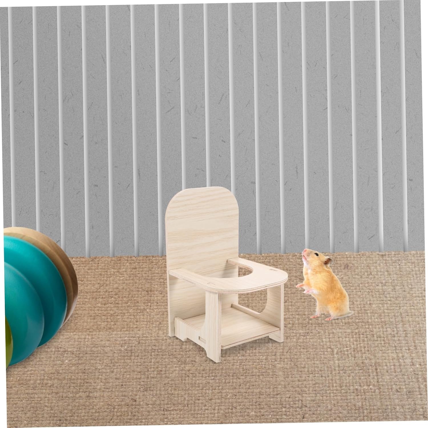 Happyyami Hamster Stoel Speelgoed Voor Huisdieren Duurzaam Lichtgewicht Handzaam Voedingsmeubel Voor Hamsters Cavia Chinchilla Voor Voeden Rusten