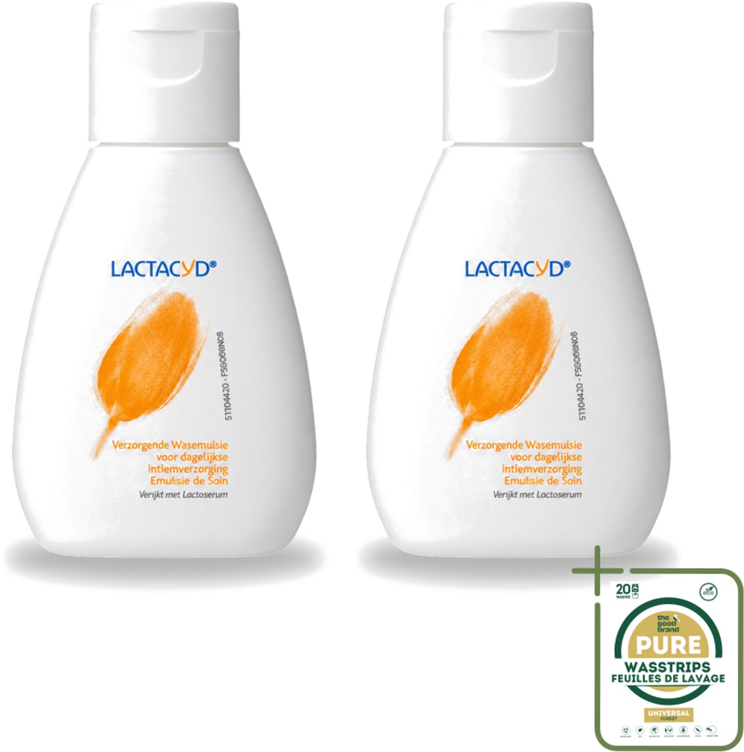 2 x Lactacyd – Verzorgend – Mild en pH-vriendelijk – 50 ml - Wasstrips - Intieme Verzorging - Wasemulsie - PH-vriendelijk - Melkzuur - Droogheid