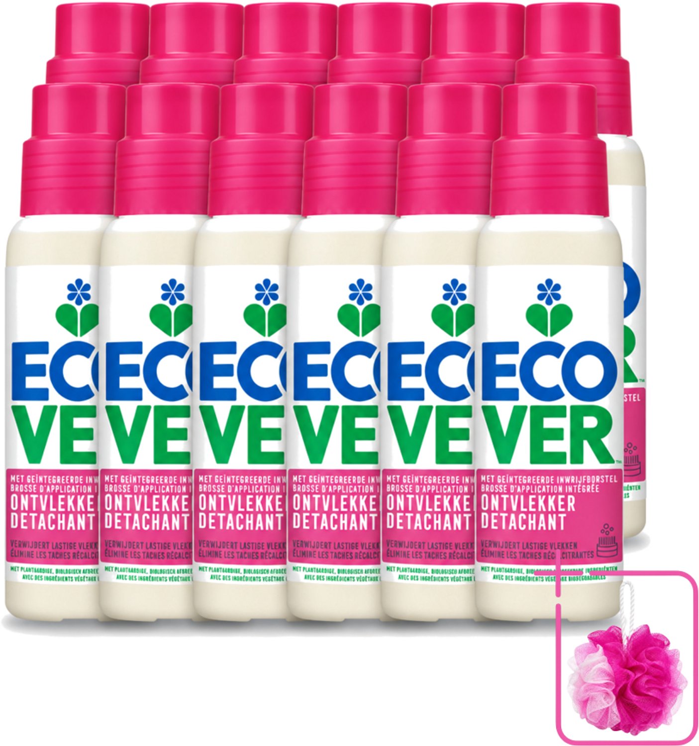 12 x Ecover - Ontvlekkingsmiddel - 200 ml - Bulkverpakking - Ontvlekken - Douchemop - Vlekken verwijderen