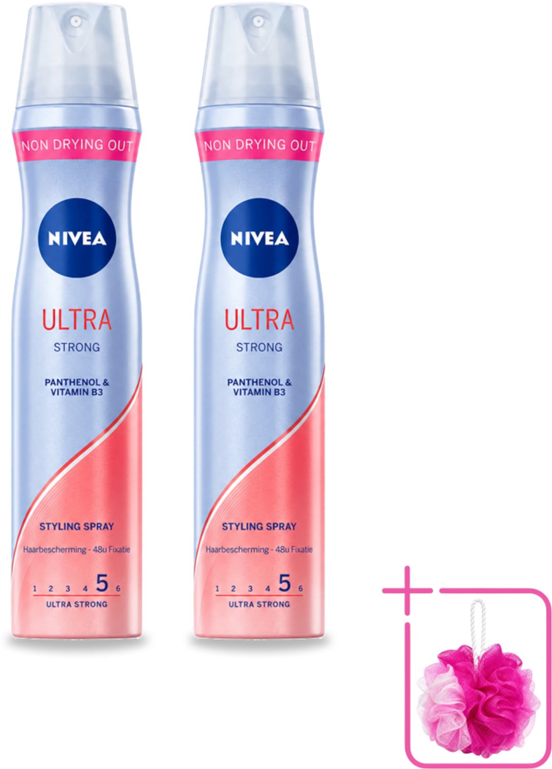 2 x Nivea - Haarspray - Ultra Strong - 250 ml - Bulkverpakking - Haarspray - Douchemop - Haarkleur