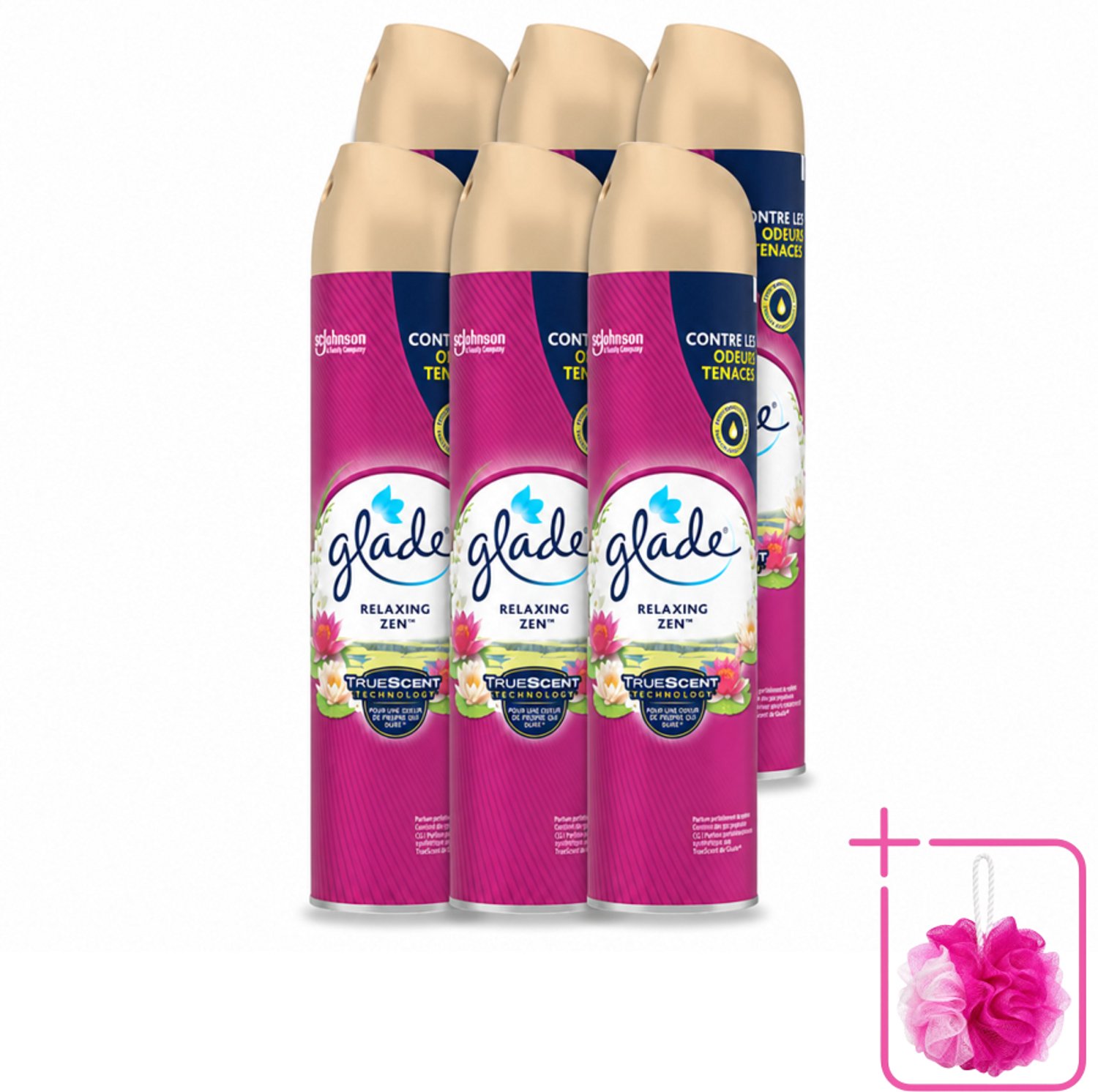 6 x Glade - Luchtverfrisser Spray - Relaxing Zen - 300 ml - Bulkverpakking - Luchtverfrisser - Douchemop - Ontspanning