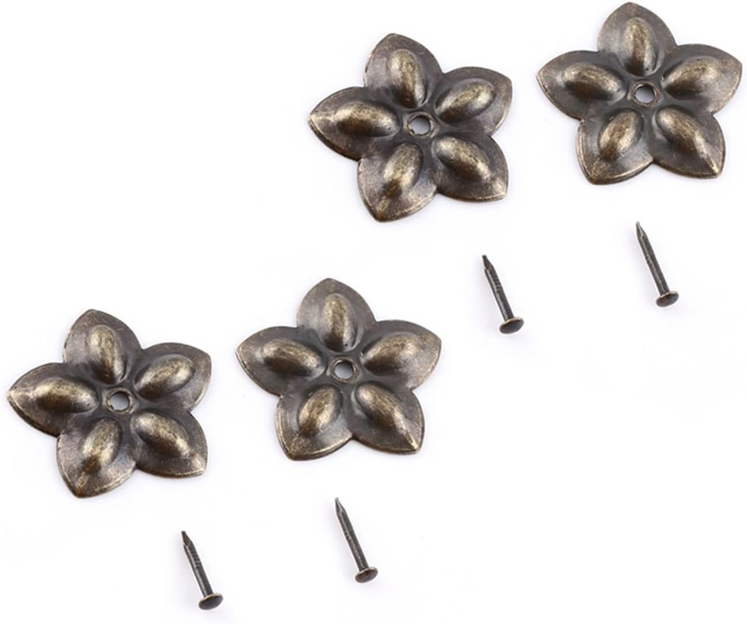Annadue 100 Stuks Vintage Bronzen Decoratieve Meubelspijkers (23mm)