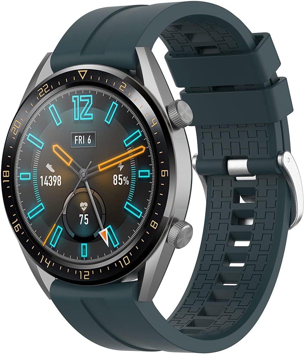 Band Compatibel met Huawei Watch GT/GT2 46mm/GT2 Pro/GT 2e/GT Actieve/GT Classic/Watch 3/3 Pro Siliconen Bandje 22mm Sport Horlogebandje voor Mannen/Dames
