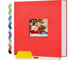 Popotop Zelfklevend fotoalbum, plakboek voor 4 x 6, 5 x 7 cm, 8 x 10 foto's, 40 pagina's, linnen harde kaft, doe-het-zelf geheugenboek, plakboekbenodigdheden, kits verjaardagscadeaus voor baby