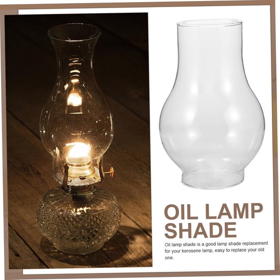 2 Vintage Glazen Olielamp Schoorsteen Duurzame Kerosinelamp Vervanging voor Binnengebruik Geschikt voor Kamperen Retro Decoratie — afbeelding 3