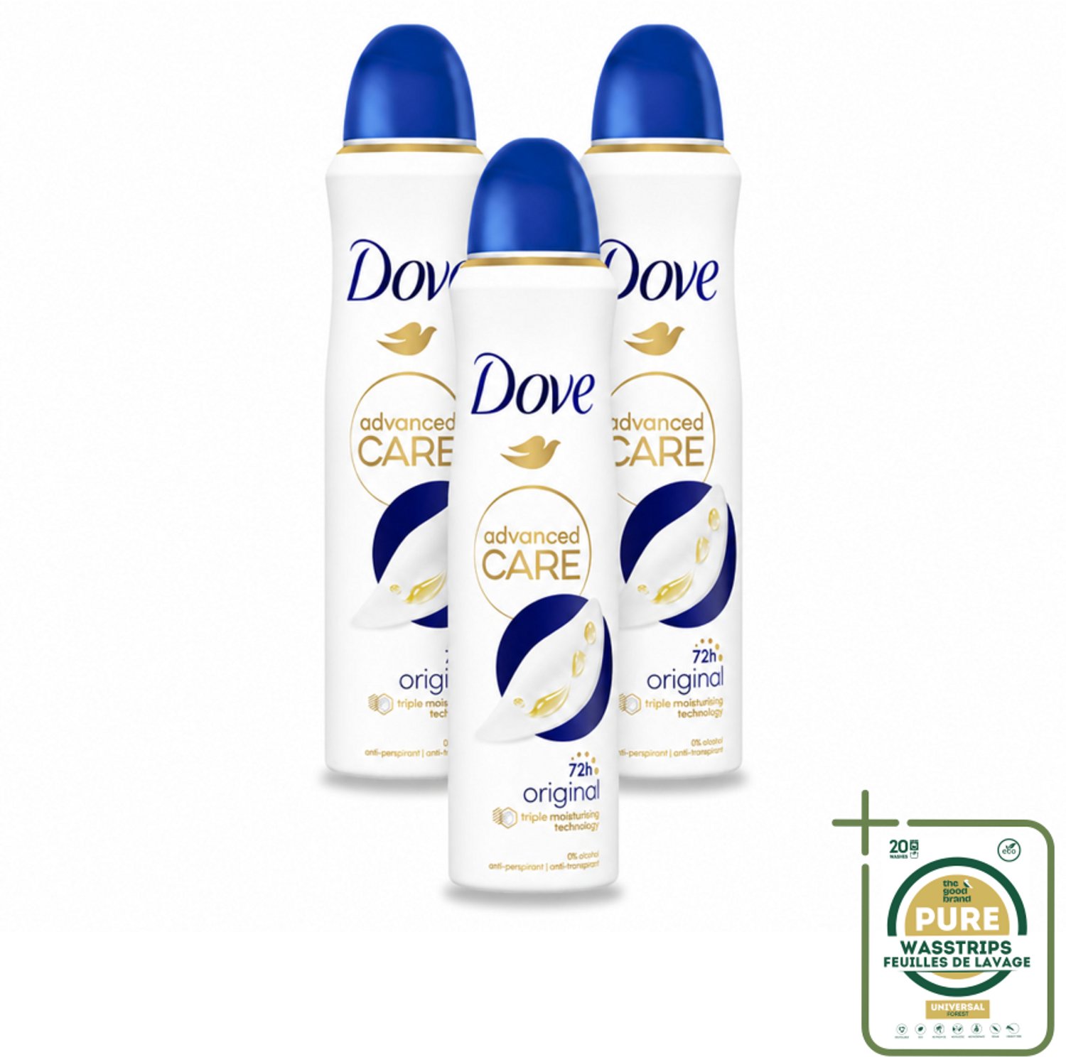 3 x Dove – Deodorant Spray – Original – 150 ml - Anti-transpirant Spray - Deodorant Spray - Okselbescherming - Zweetvermindering - Huidverzorging