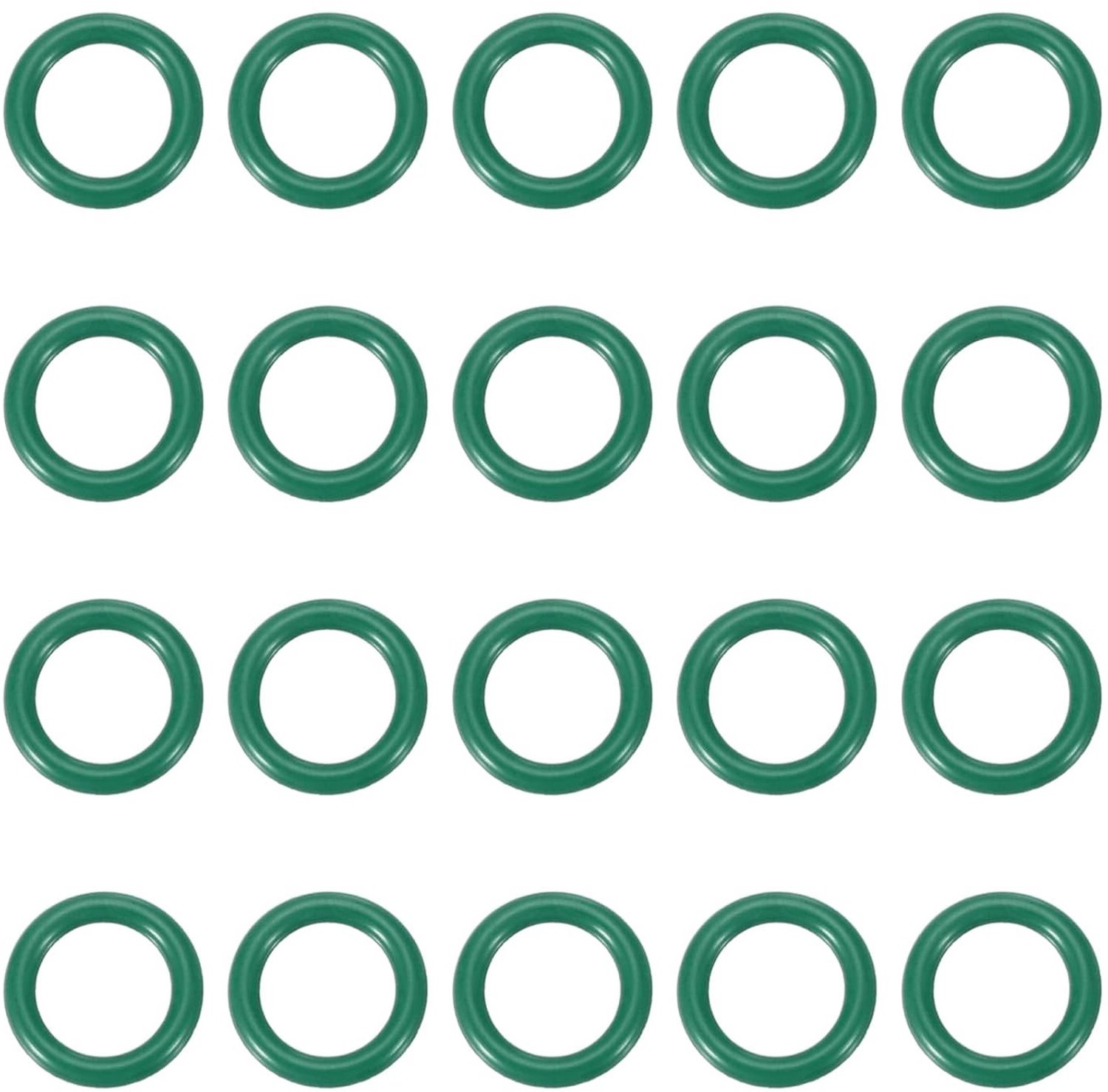 Fluorinated Rubber O-Ring 9mm OD, 6mm ID, 1.5mm Breedte, 20 Stuks, Geschikt voor Hydraulische Slangen en Taps, Duurzaam en Betrouwbaar