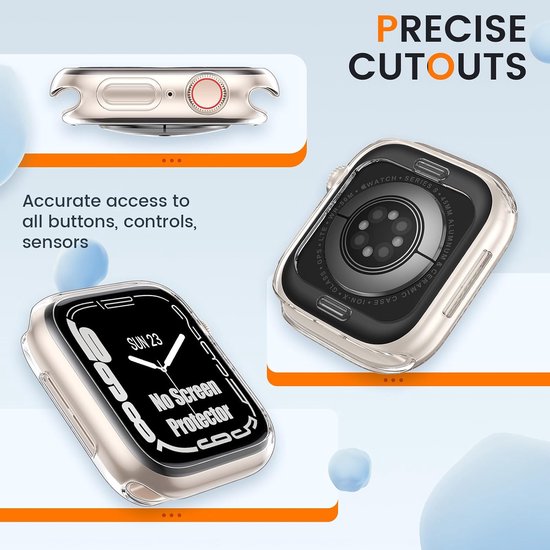 [2 stuks] Bumper Case voor Apple Watch Series 42mm, Clear — afbeelding 5