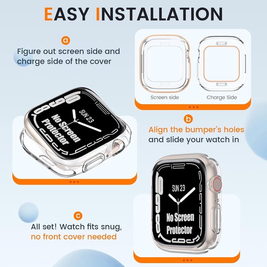 [2 stuks] Bumper Case voor Apple Watch Series 42mm, Clear — afbeelding 3