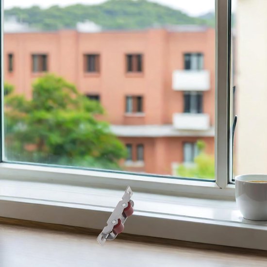 4 Stuks Metalen Dubbele Wiel Rollers voor Schuifdeuren Zware Uitvoering Schuifraam Geleidingswielen Roestvrijstalen Loopwielen Breed Geschikt voor Ramen Terrasschuifdeuren — afbeelding 4