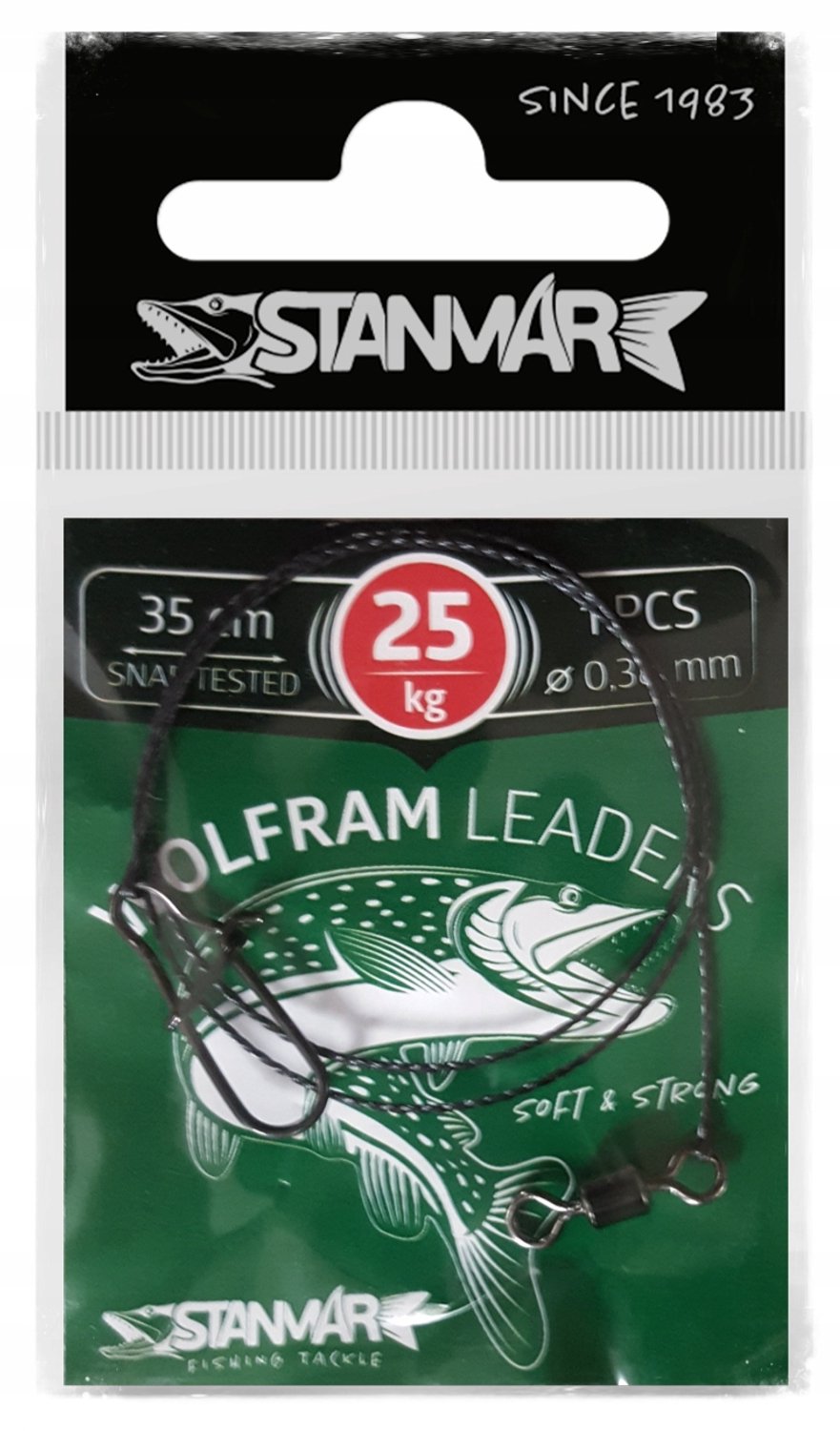 Wolfraam Onderlijn STAN-MAR - 35 cm / 25 kg - 2 stuks