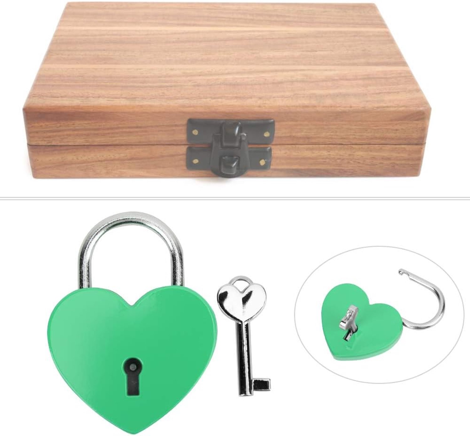 Hartslot, Metalen Kleurrijk Prachtig Hangslot Huishoudelijke Knutselbenodigdheden, Klein Formaat, Geweldige Decoratie, voor Dagboek en Sieradendoos, Rood voor Kleine Bagage
