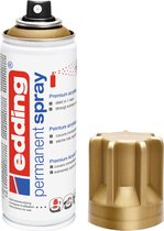 edding 5200 spuitverf in spuitbus - rijkgoud mat - 1 stuk - 200 ml verf - direct dekkend – 0,7-1 m2 oppervlak - acrylverf voor het lakken en versieren van glas, metaal, hout, keramiek, kunststof, canvas - permanent spray, verfspray