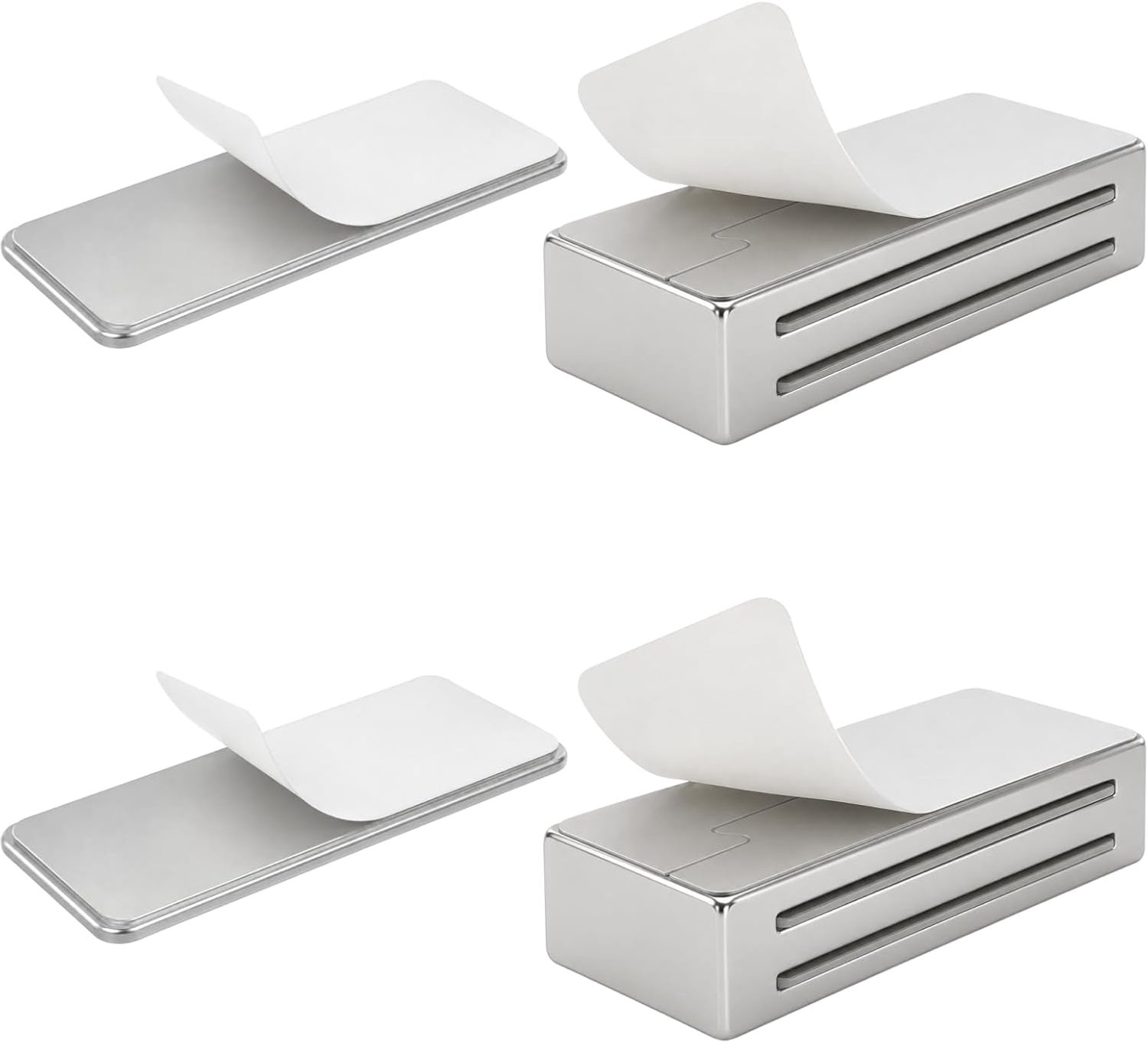 2 stuks deurmagneten om te lijmen, zelfklevende magneet voor kastdeuren, zelfklevend, roestvrij staal, magneetsluiting - ShopVlot