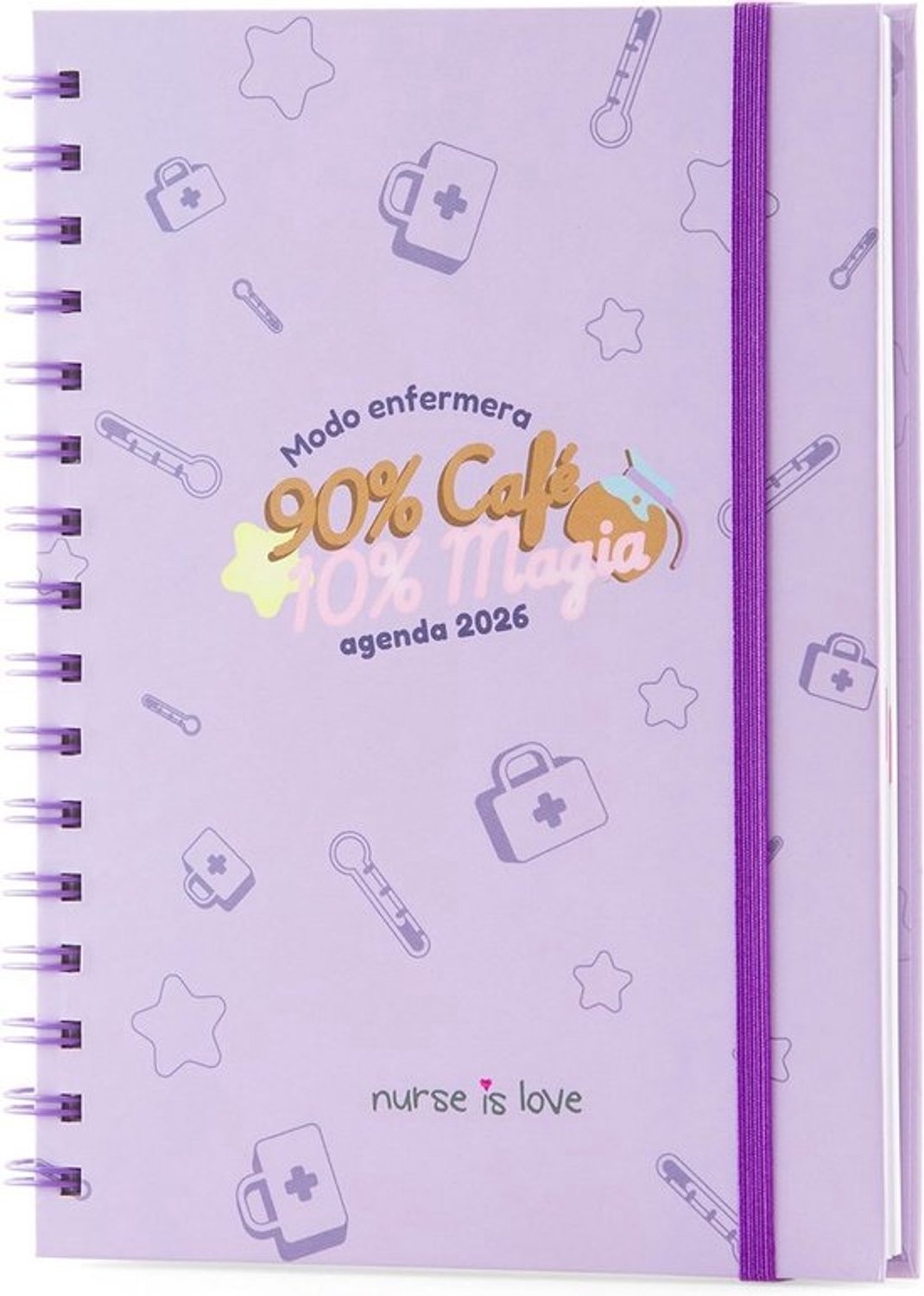 Grote agenda - Kalender 2025/2026 - 16 maanden planner - Voor verpleegkundigen en studenten - Week- en maandplanner - Dagelijkse motivatie