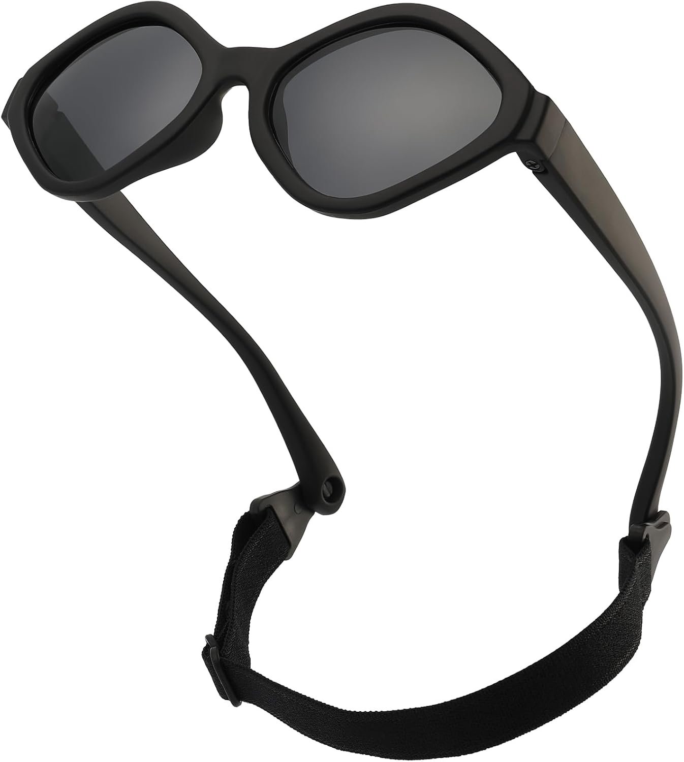 0-24 Months Polarised Baby Sunglasses with Band Geometric Shape Flexible Soft for 0-2 Years - ShopVlot
