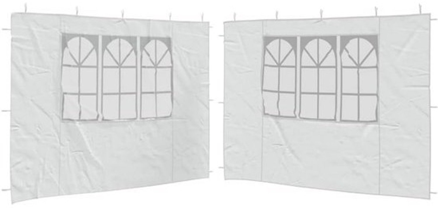 2x zijwand voor partytent met venster - waterbestendig - 300 x 195 cm - tuinfeest en luifelaccessoire