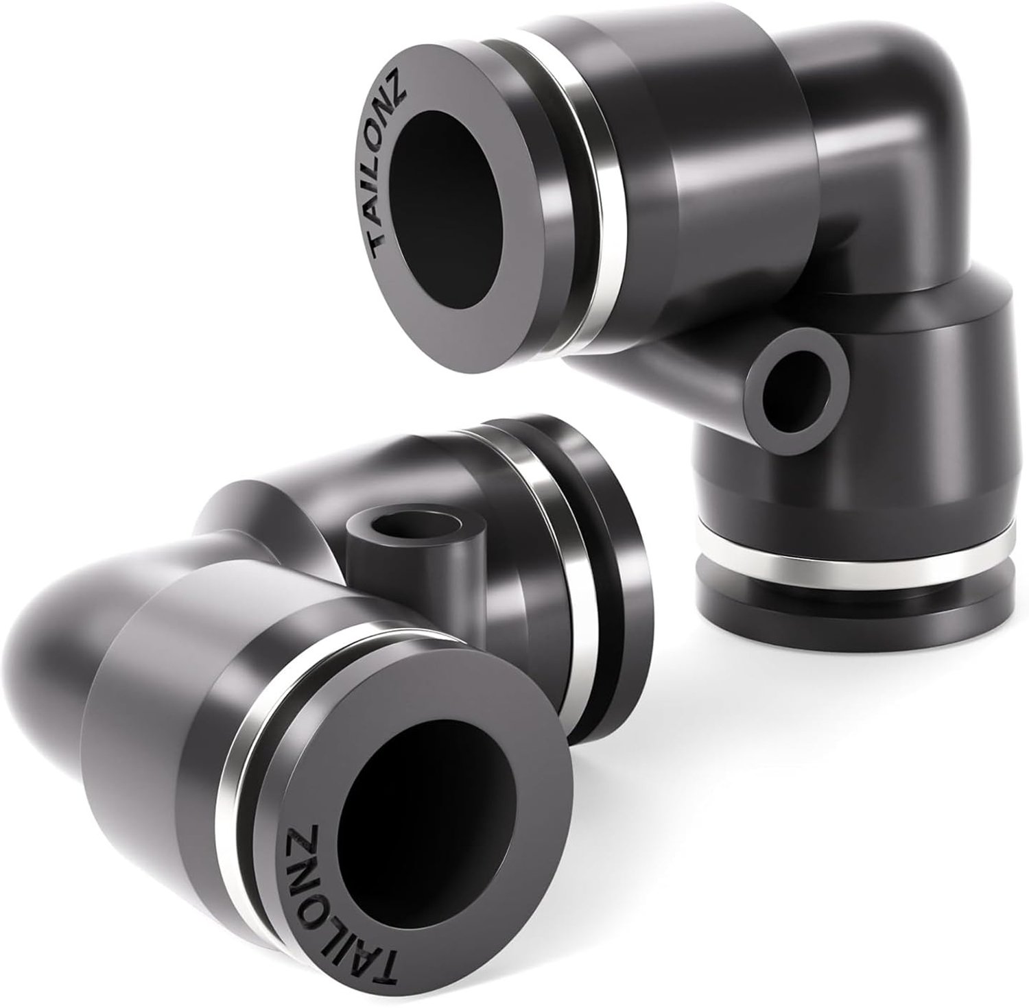 Pneumatische elleboog 8 mm - zwarte buis OD - verbindingsfitting - geschikt voor druksystemen - ShopVlot