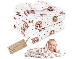 Medi Partners Mousseline Babydeken 75x100cm Mousseline Deken voor Pasgeborenen - Dunne Zachte Knuffeldeken Zomerdeken Voor Peuters Speelmat Wieg Kinde