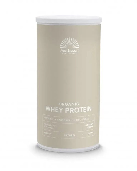 Mattisson - Biologische Wei Eiwit Proteïne Poeder 80% - Naturel - 450 Gram van Merkloos — afbeelding 4