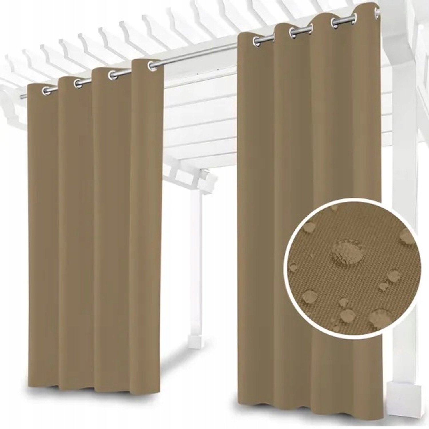 Waterdichte Tuindoek 155x220cm voor Pergola, Terras - Donker Beige