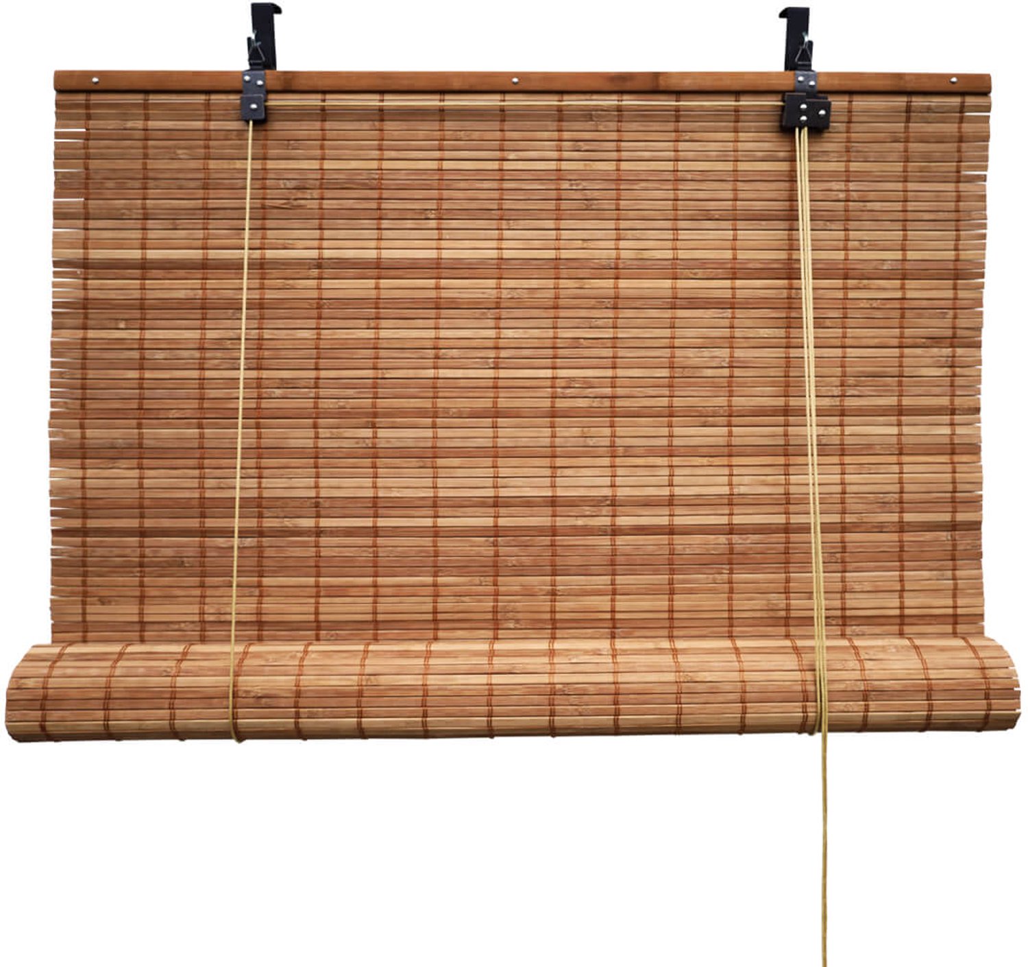 Barori Bamboebaas® bamboe rolgordijn Fedde - Bruin - 140x220 cm - Natuurlijke look - Zonwerend - Duurzaam bamboe - Lichtdoorlatend - Geschikt voor binnen en buiten - Eenvoudige montage