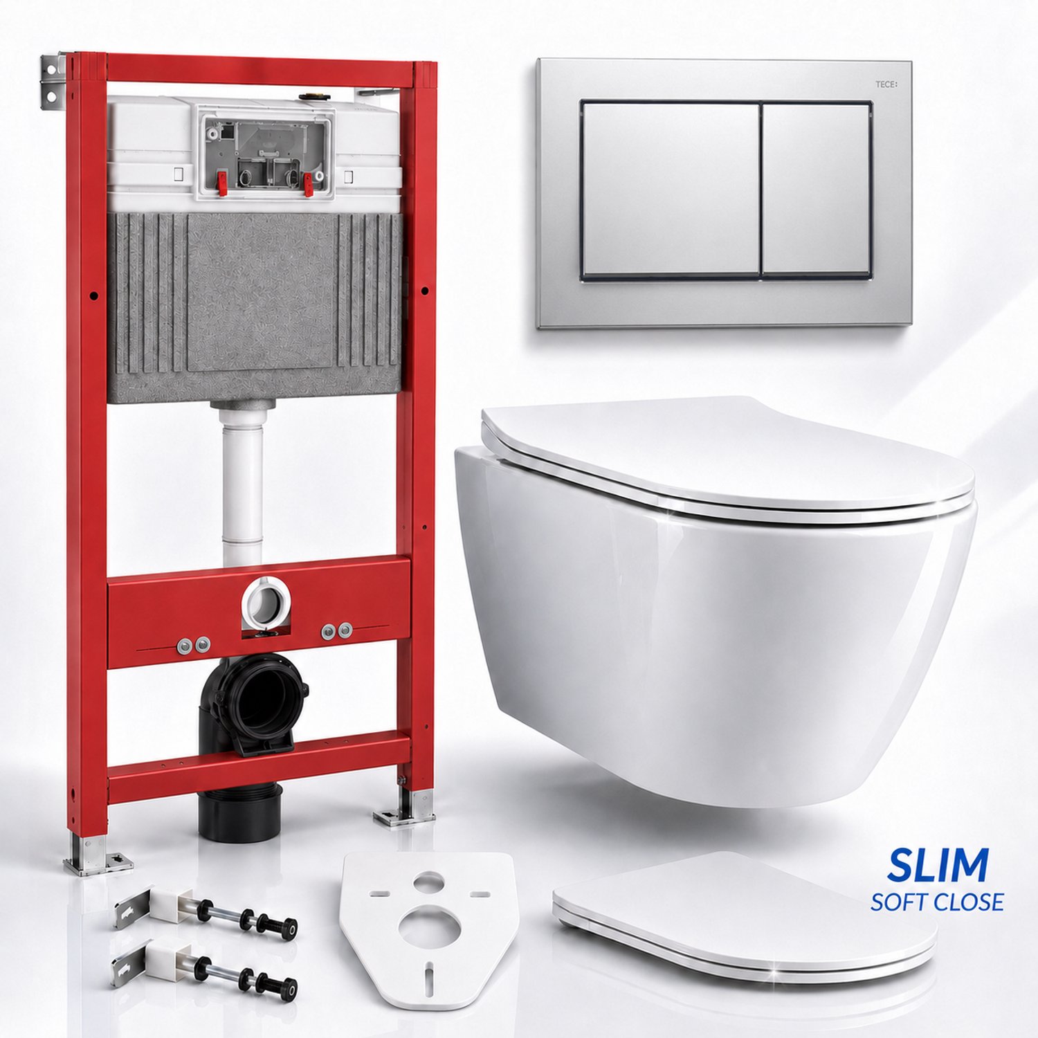 Badland toiletset - TECEbase 3/6L100 - ROLO wit - TECEbase chroom - 9240701