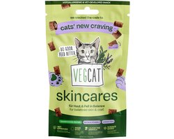 VEGCAT Skincares - Hypoallergene Kattensnacks - Voor Huid & Vacht - Met Omega 3 & 6, Biotine & Vitamine E - 60 g