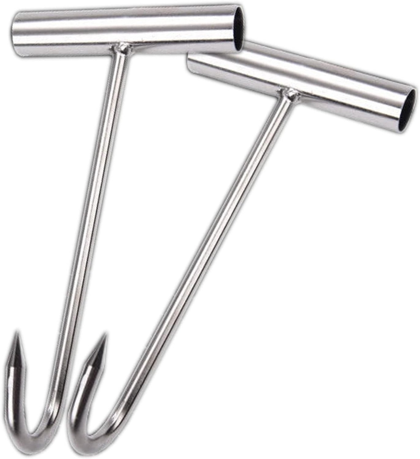 Vleeshaken - Roestvrij Staal - 19 cm - T-handvat - Voor Slagers en BBQ-Grillmeesters