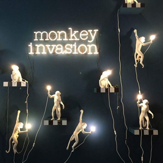 Hars Henneptouw Aap Hanglamp Loft Vintage Industriële Edison Plafond Hanglamp voor Eetkamer Woonkamer Kinderslaapkamer Wit — afbeelding 2