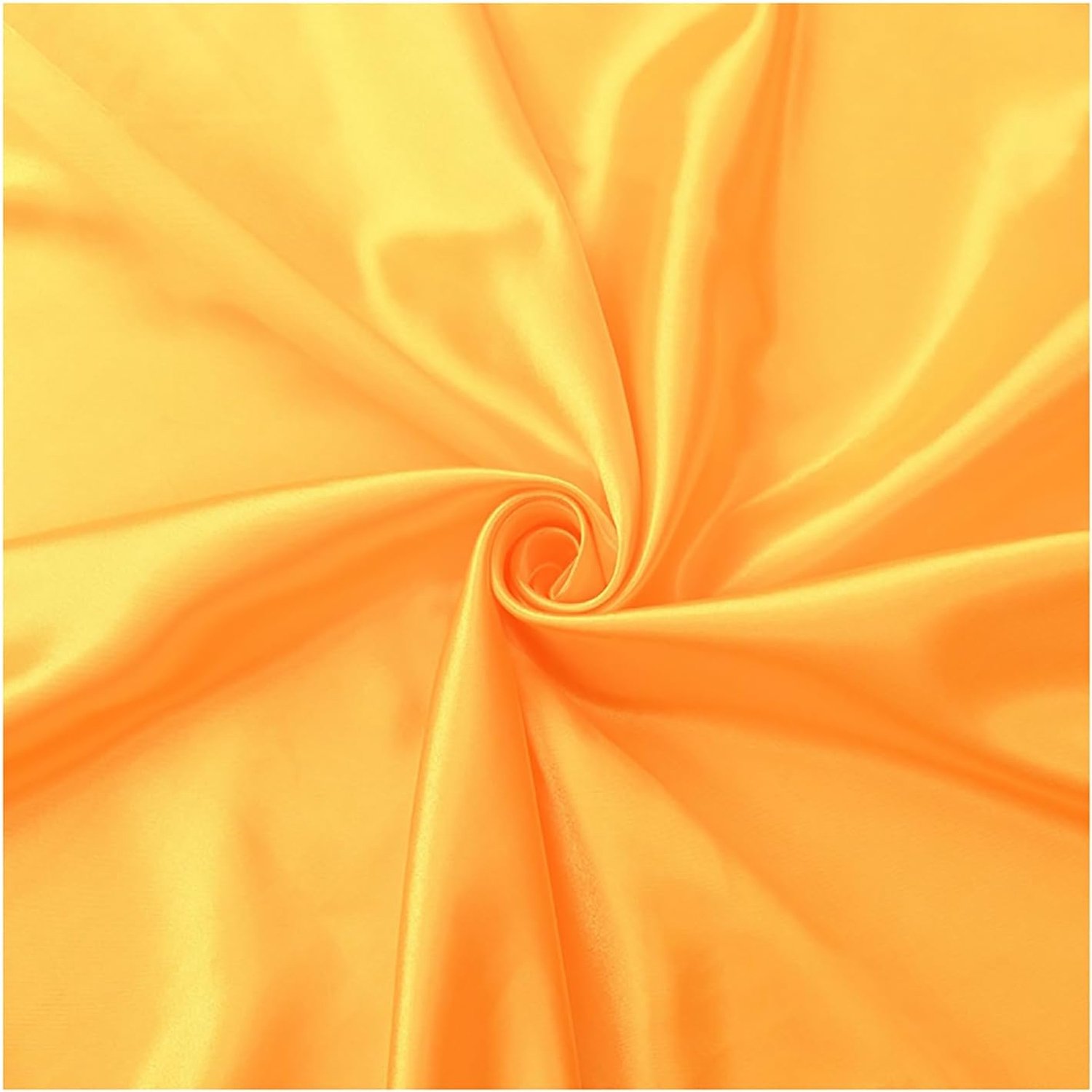 Satijnen stof, per meter, zijdeachtige stof, om te naaien, stretchstof, zijdeachtige stof, kostuumstof, decoratiestof, knutselstof voor kleding, knutselen, goudgeel, 100 x 150 cm
