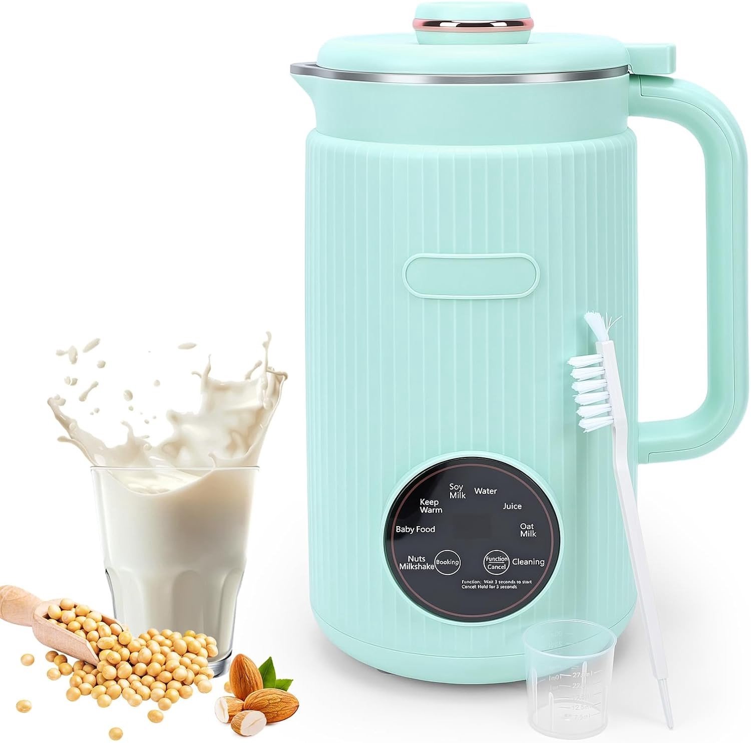 Sojamelkmaker - Groen - 1,2 Liter - 8-in-1 Multifunctioneel met Automatische Temperatuurregeling - Voor Thuisgebruik