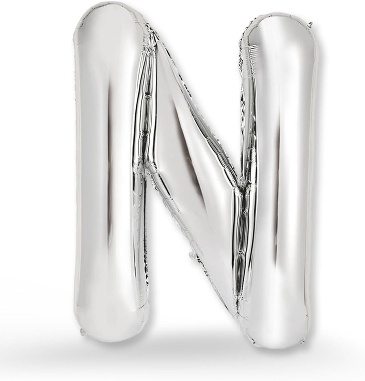 Foil Ballon Letters N - XXL 100 cm - Zilver - Perfect voor verjaardagen - ShopVlot