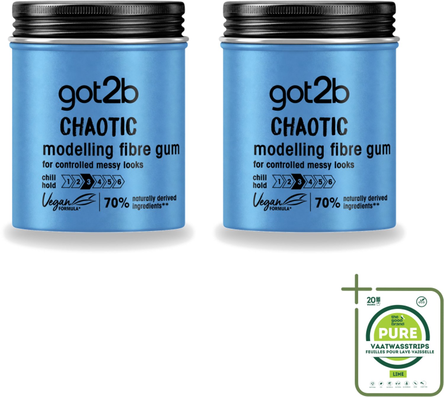 2 x Got2B - Wax - Warhoofd - 100 ml - Grootverpakking - Haarstyling - Warrig Haar - Chaotisch Haar - Wax Voor Haar - Medium Hold