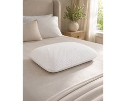 DREEM PRESTIGE - Ergonomisch hoofdkussen - 100% natuurlatex - 3 verstelbare hoogtes - Verkoelende hoes - Handgemaakt in België