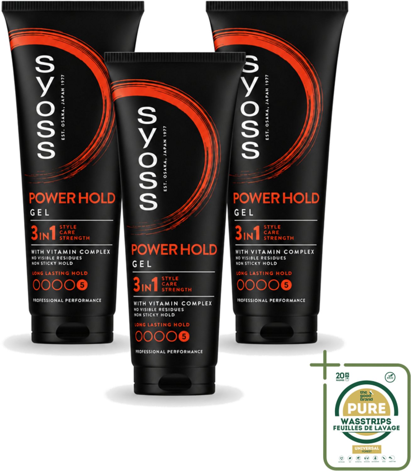 3 x Syoss - Power Hold - Haargel - Extra Sterke Fixatie - 250 ml - Haargel - Haar Fixatie - Styling Gel - Haar Verzorging - Haar Herstel