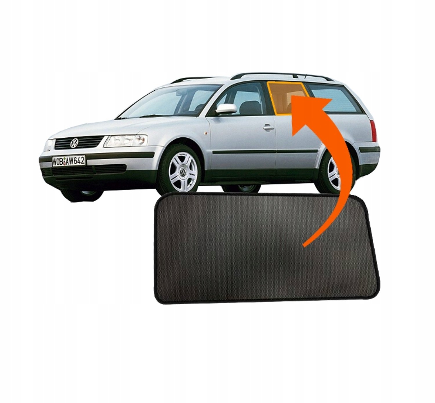 Magnetische Zonneschermen Passat B5 Stationwagen - Achterportieren