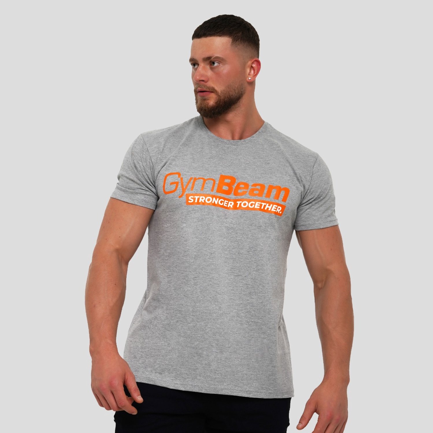 GymBeam Samen Sterker T-Shirt Grijs XL