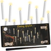 Floating candles - LED kaars - 12 stuks - magisch - toverstaf - halloween verlichting - op batterijen - afstandsbediening - sfeerverlichting