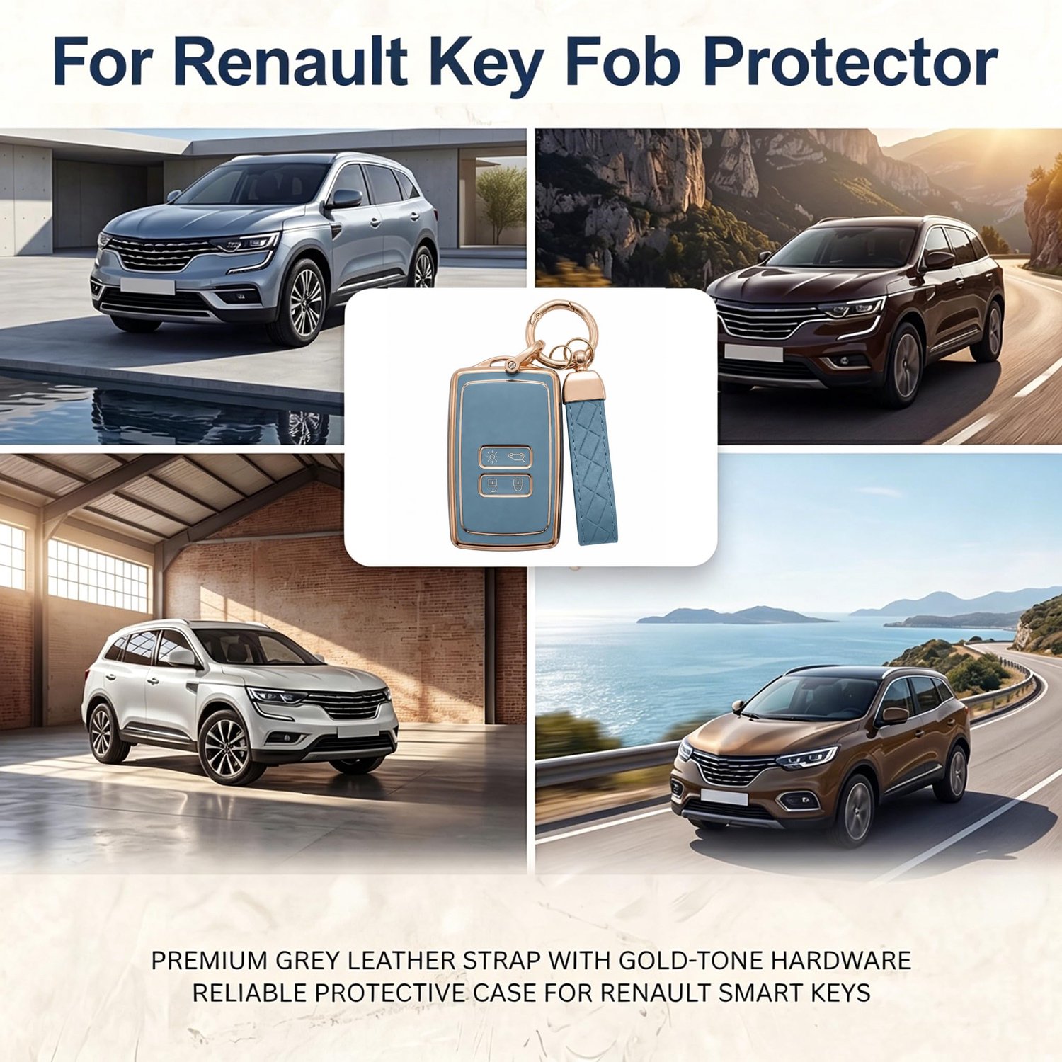 Autosleutel Cover 4 Knop voor Renault Key Card Case Dacia Sleutelhanger