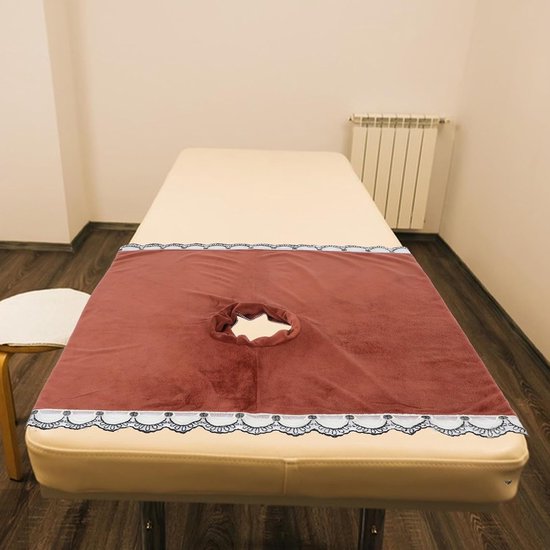 2 Stuks Massage Bed Cover Zachte Ademend Gezichtshanddoeken met Gezichtsopening Herbruikbare Schoonheidssalon Massage Lakens voor Comfortabele Spa Behandelingen — afbeelding 5