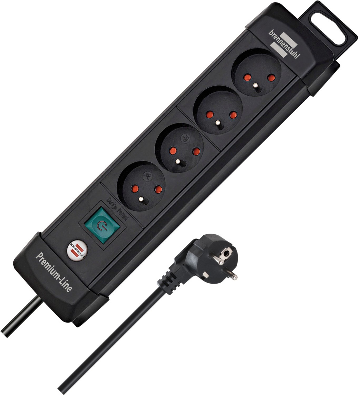 Brennenstuhl Premium-line stekkerdoos 4-voudig zwart 1,8m h05vv-f 3g1,5 *fr/be*