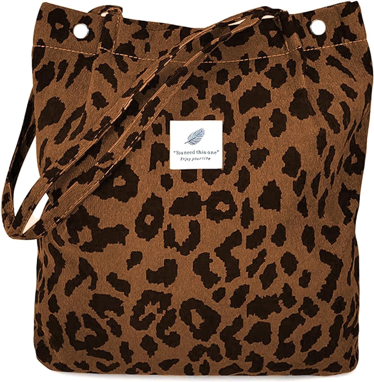 Grote Corduroy Tote Bag voor Dames - Herbruikbare Schoudertas voor Winkelen, Reizen en Dagelijks Gebruik