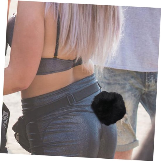 2 Stuks Pluche Konijnenstaart met Pin Zachte Comfortabele Cosplay Accessoires voor Kostuumfeesten Dieren Thema Evenementen Geschikt voor Wonderland Kostuums — afbeelding 4