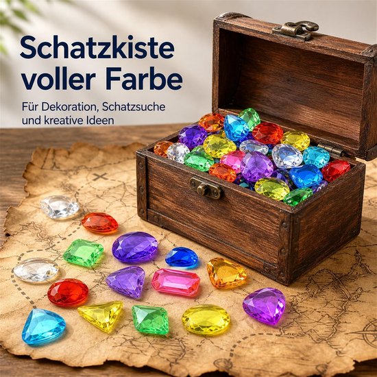 300 stuks edelstenen voor kinderen, kleurrijke acryl glitterstenen — afbeelding 3