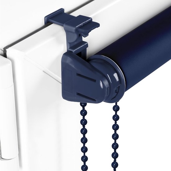 Sonello Verduisterend Rolgordijn Zonder Boren 120 x 130 cm Donkerblauw — afbeelding 2