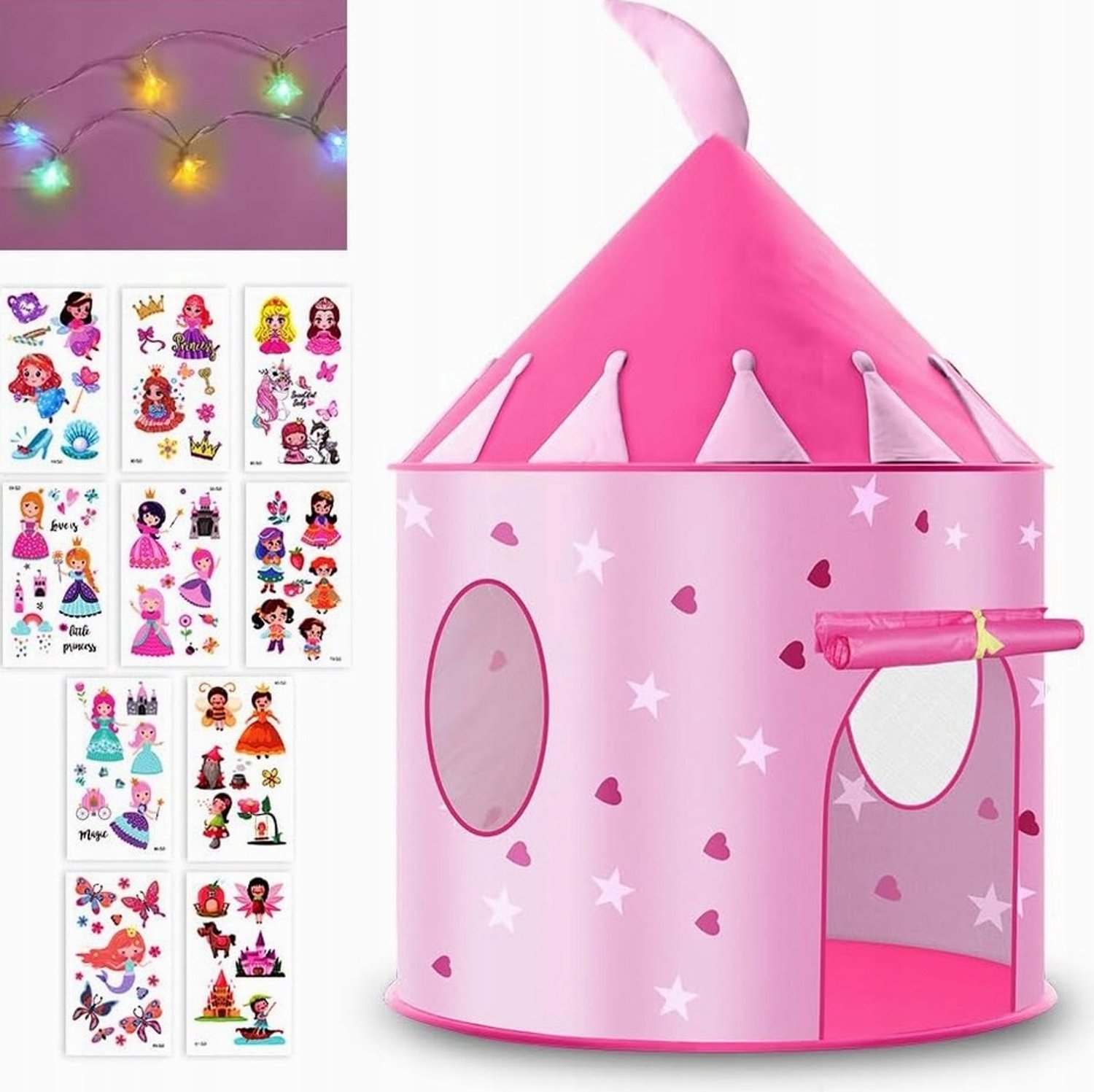 Kindertent Speelhuisje met LED-verlichting 101x101x135cm