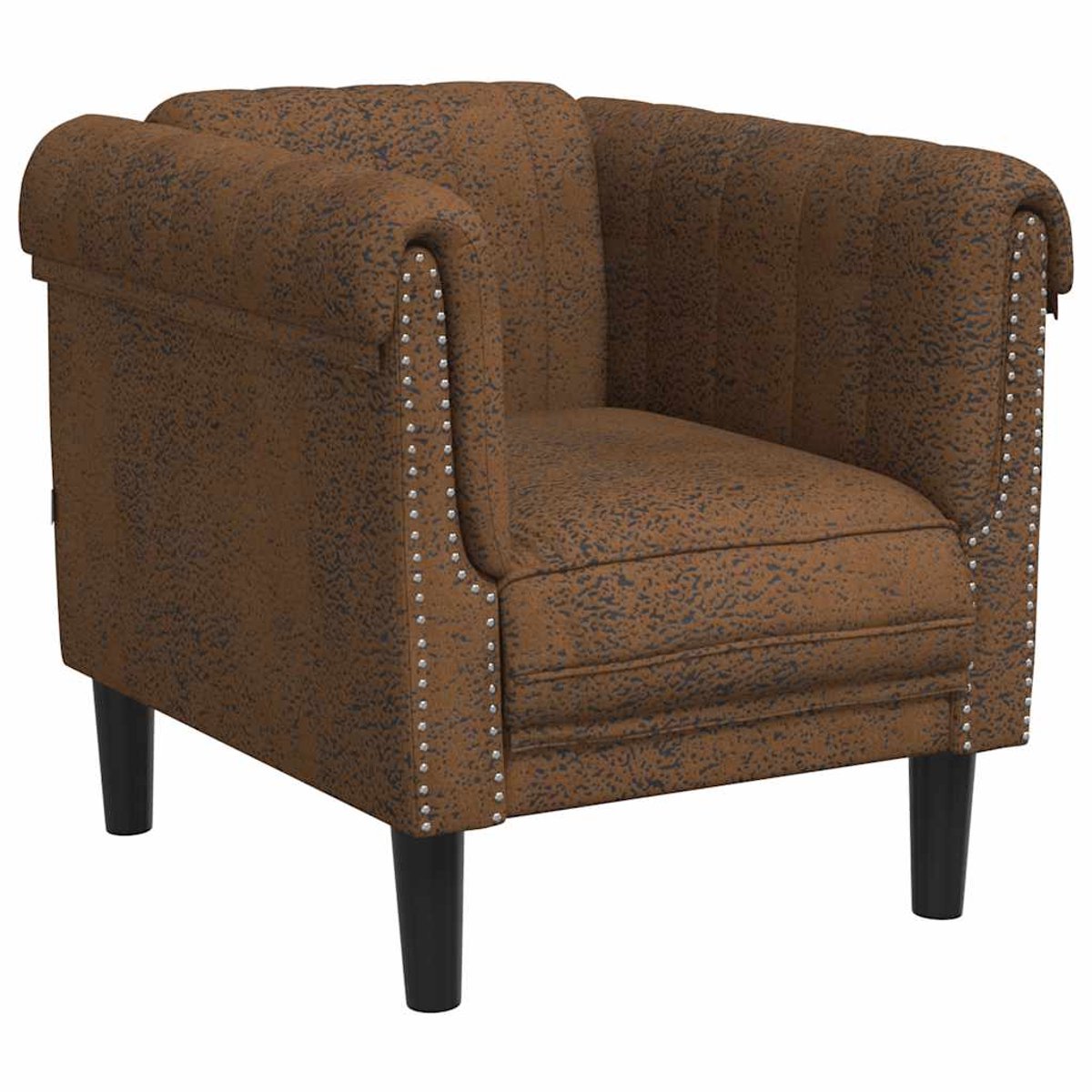vidaXL Fauteuil - kunstsuède - bruin