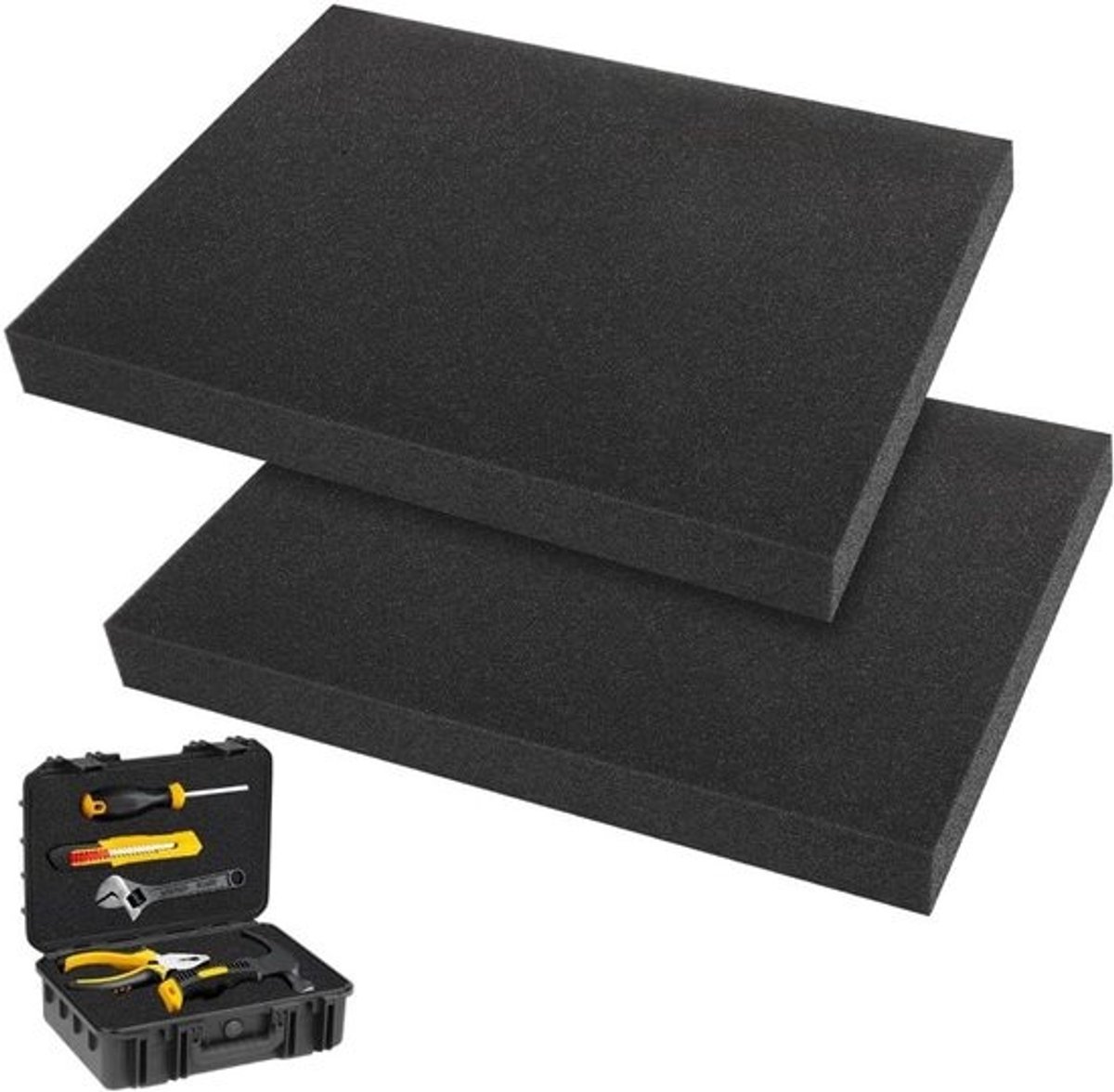 Upholstered schuimboard voor padding en zitkussen - zelfsnijdend gereedschap, 400 x 300 x 40 mm, set van 2