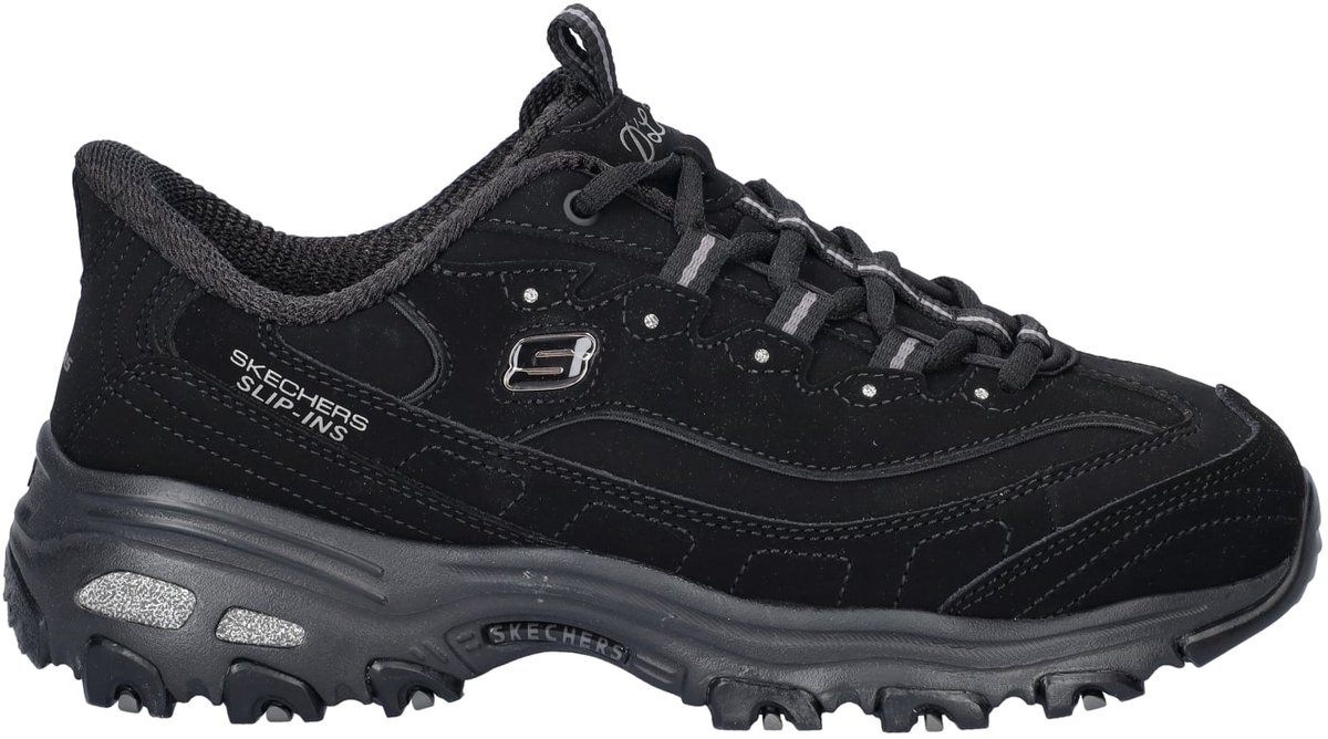 Skechers Hands Free Sip-Ins D'Lites dames sneaker - Zwart - Maat 39